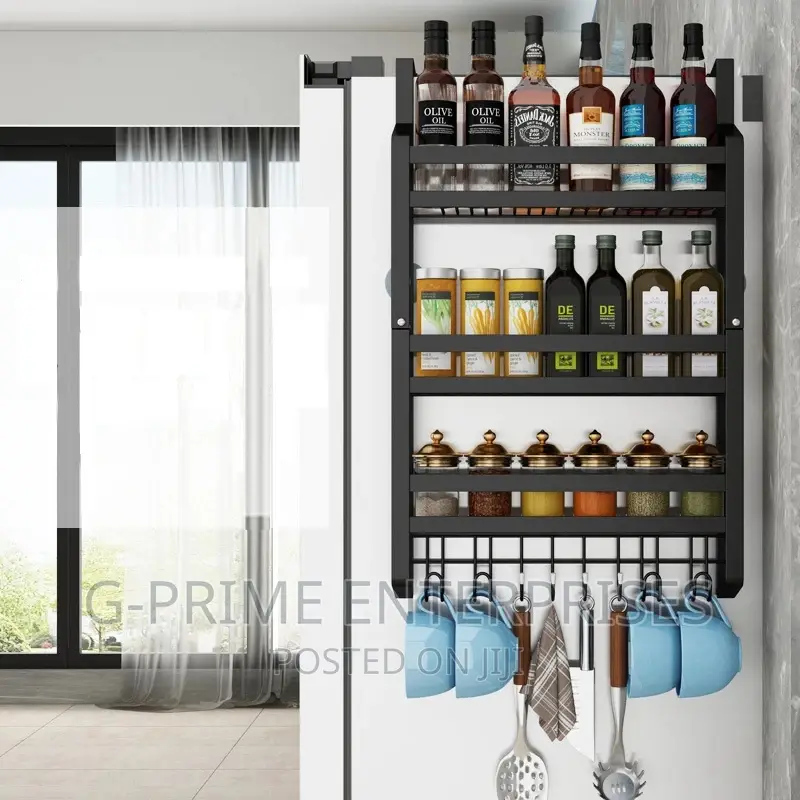 Over Fridge Organizer, Refrigerator Side Storage Rack