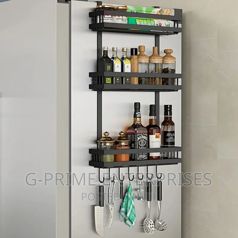 Over Fridge Organizer, Refrigerator Side Storage Rack
