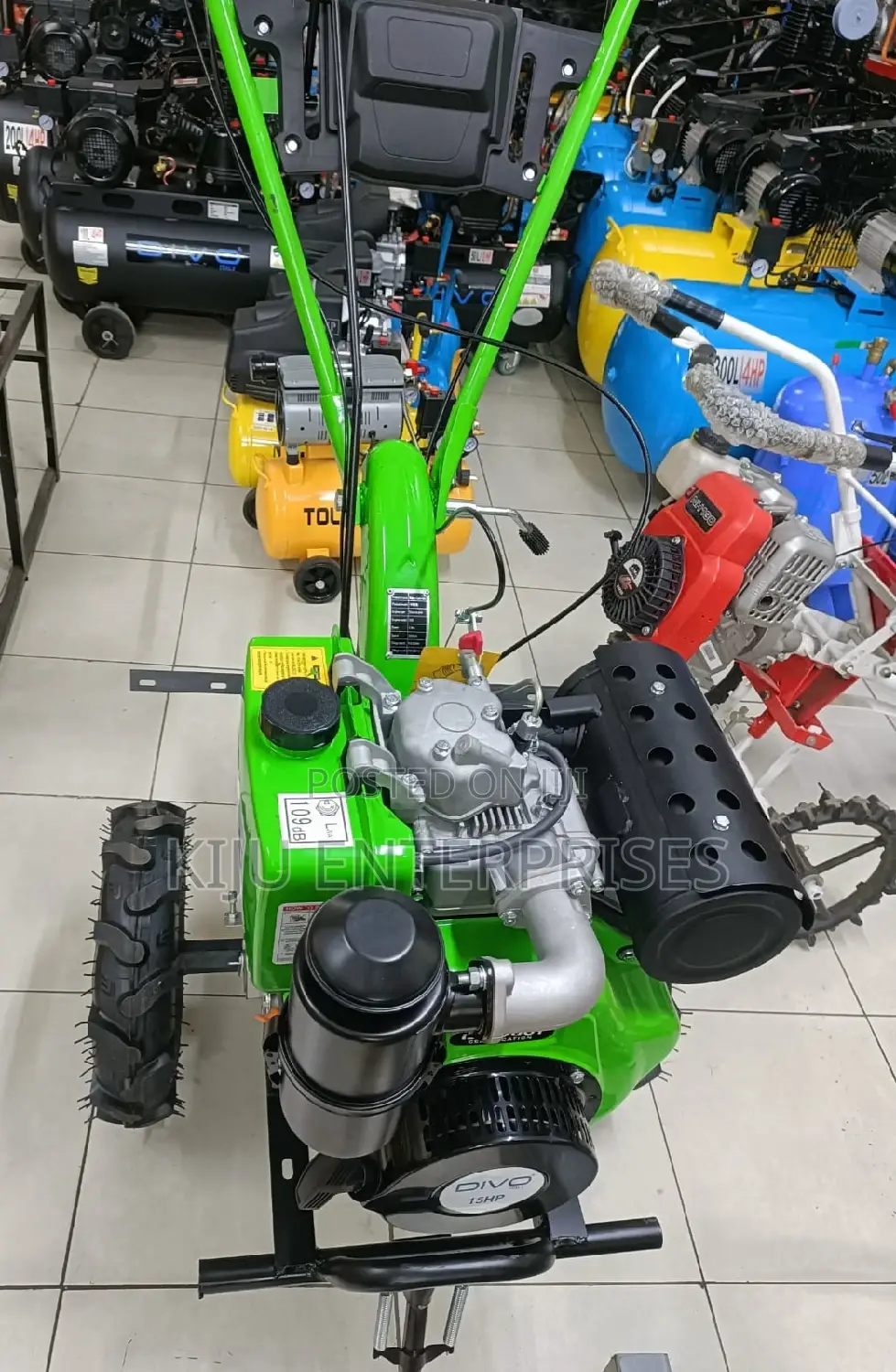 Walking Tractor 15hp Green Colour