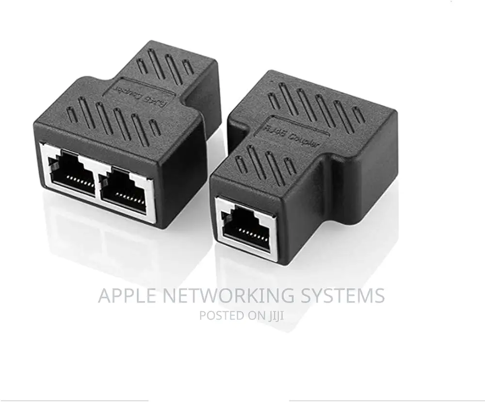 Rj45 Splitter 1 by 2 Black