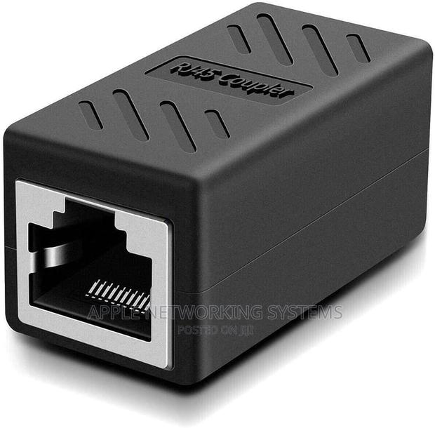 Rj45 1 by 1 Couplar Black - main view
