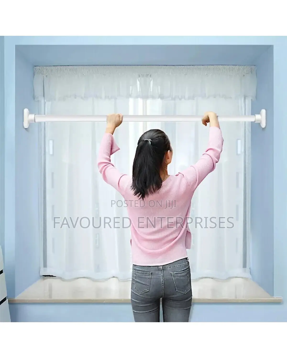 Telescopic Clothing Rod Adjustable Extendable Shower Curtain