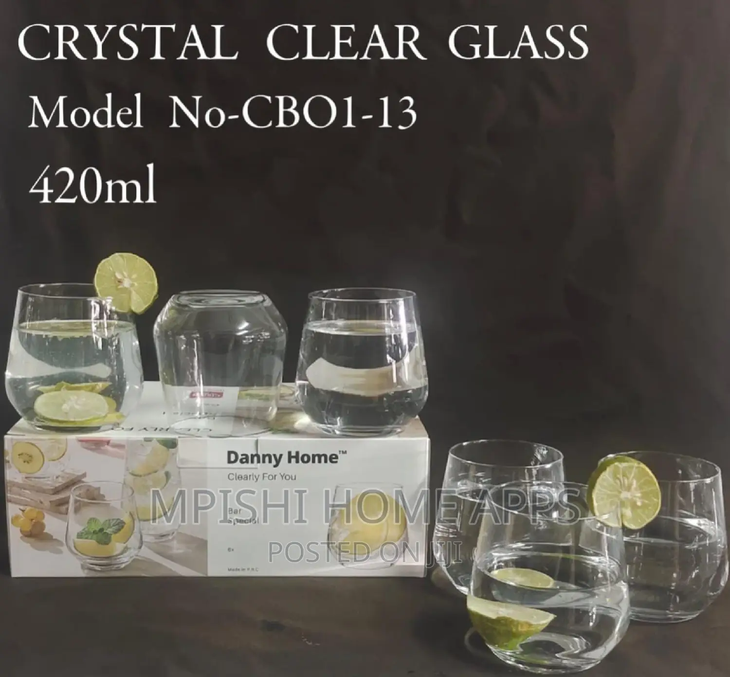 6pcs CRYSTAL CLEAR Whiskey GLASS 
Cb 01- 13