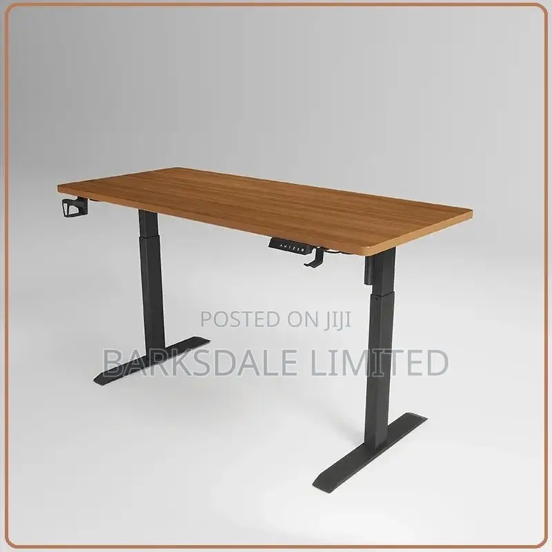 Dark Brown Standing Desk Table Electrical Adjustable Office