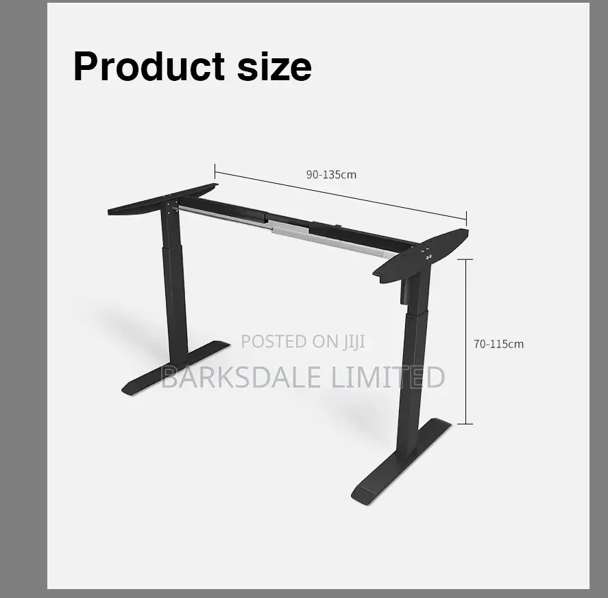 Dark Brown Standing Desk Table Electrical Adjustable Office