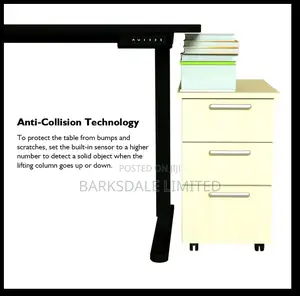 Dark Brown Standing Desk Table Electrical Adjustable Office