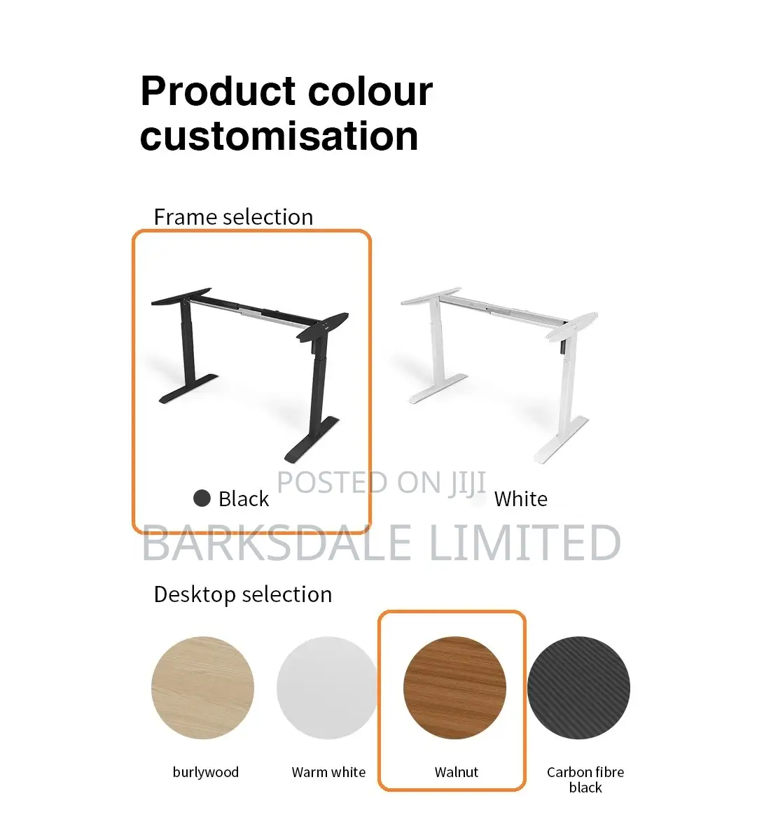Dark Brown Standing Desk Table Electrical Adjustable Office