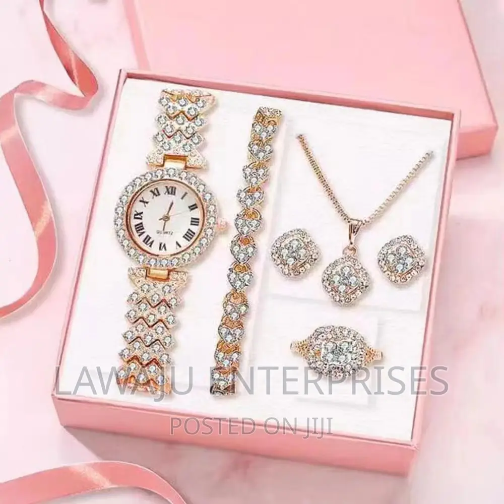 Gold 5pcs Ladies Watch Gift Set