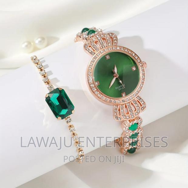 Emerald Green Ladies Jewellery Set - thumbnail 3