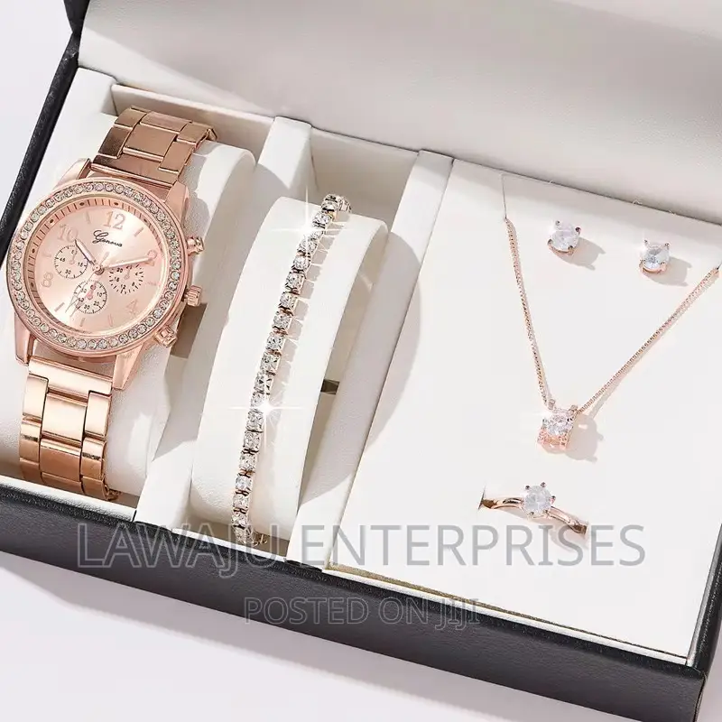 Rosegold Ladies Watch Gift Set