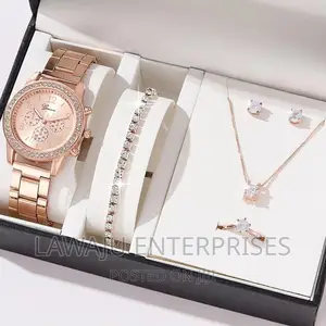 Rosegold Ladies Watch Gift Set