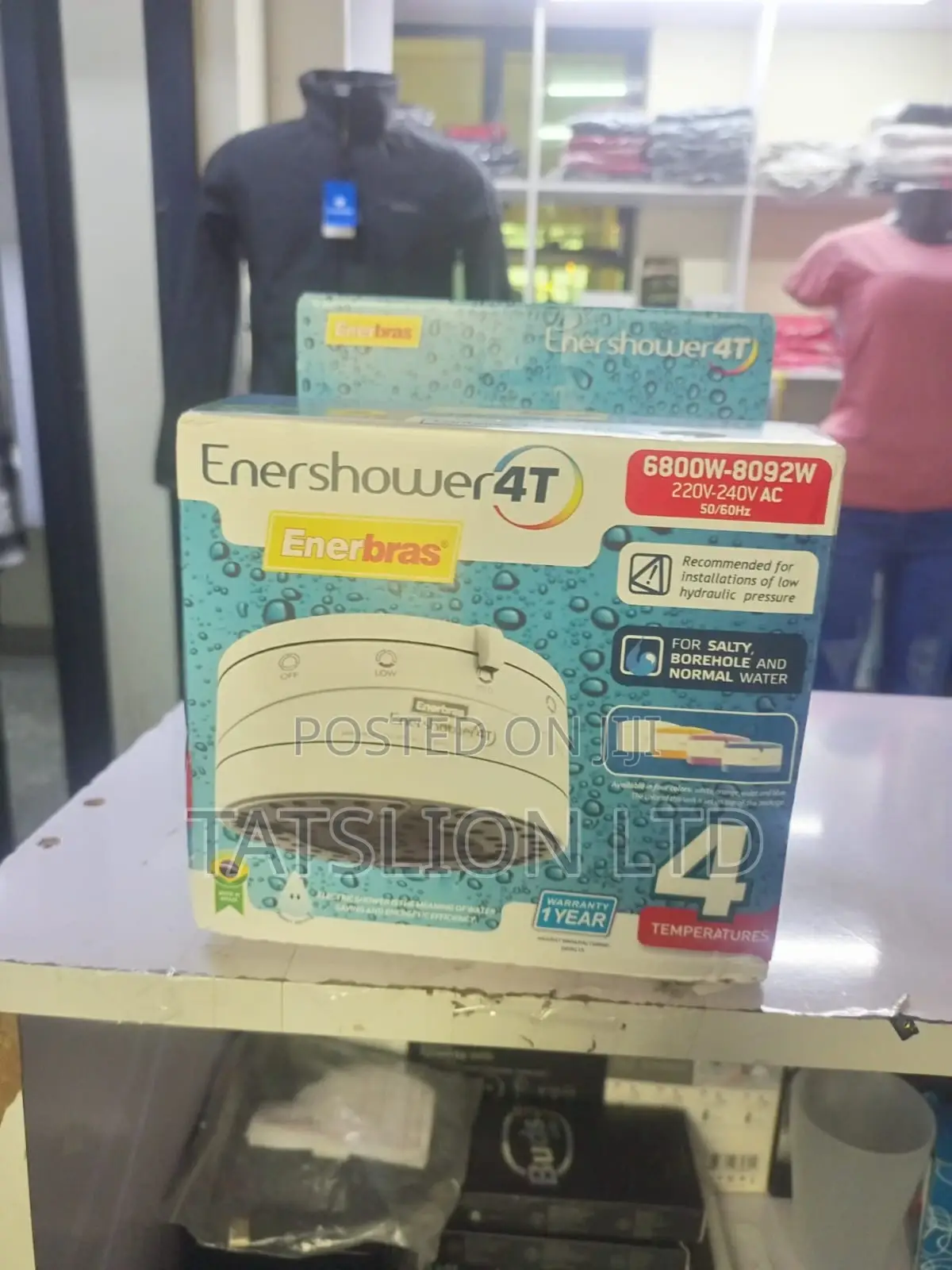 Enerbras Enershower 4 Temperature Instant Shower New