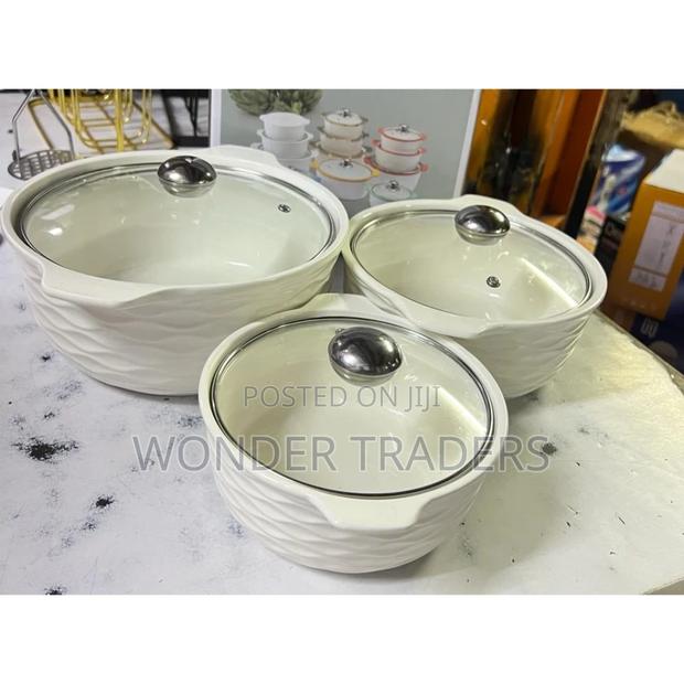 3 PCS Ceramic Soup Pot 3 Set - main view