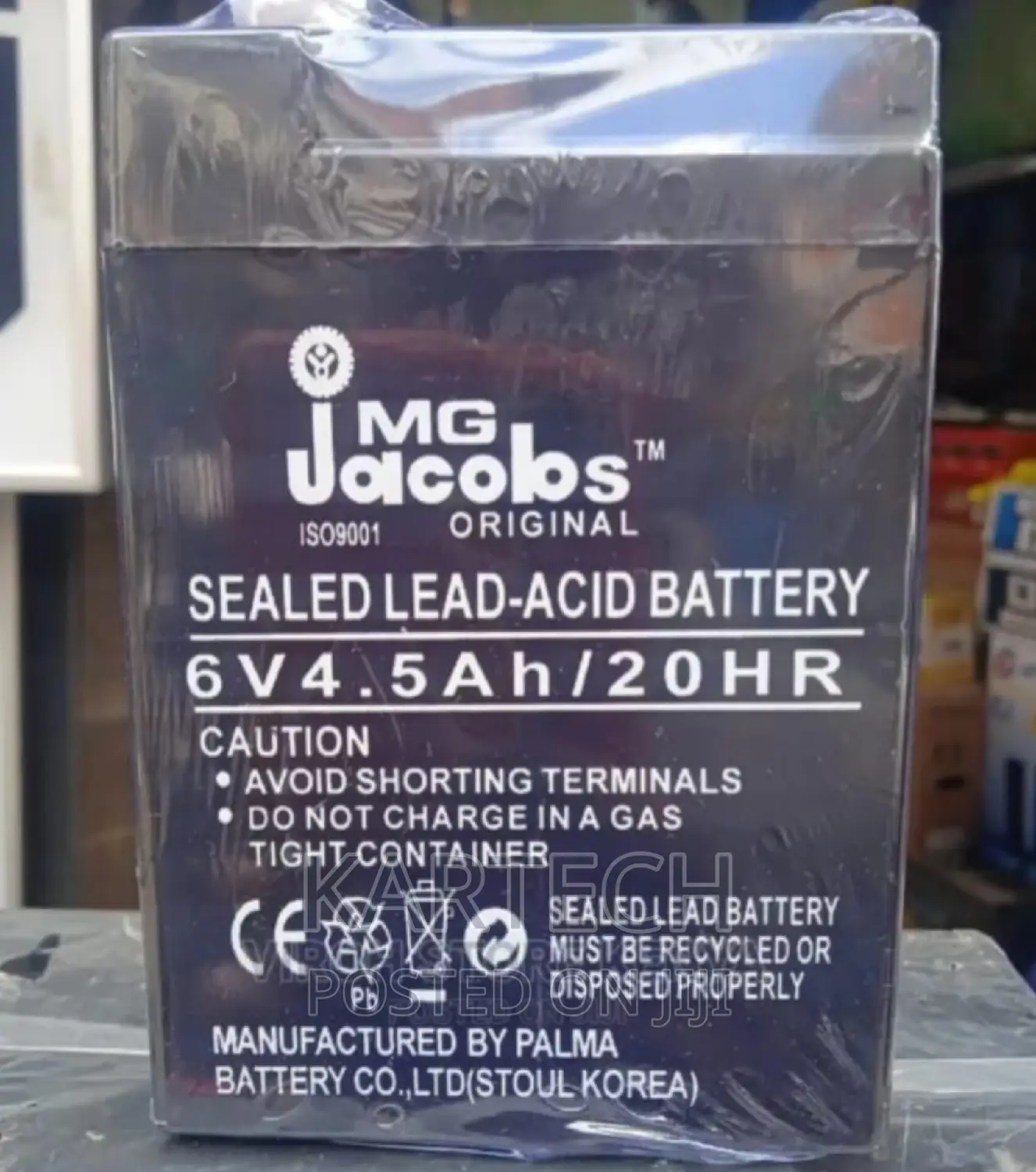 MG Jacobs 12V Sealed Lead-Acid Battery