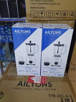 Ailyons 2 in 1 White Blender With Grinder