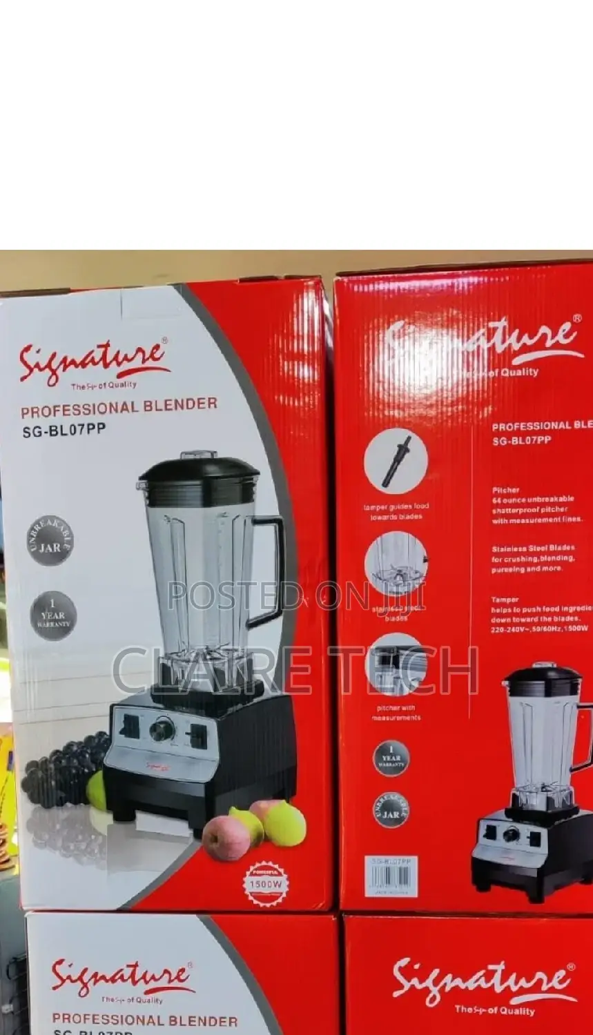 Signature Commercial Blender 2 Litres,1500 Watts(SG-Bl07pp).