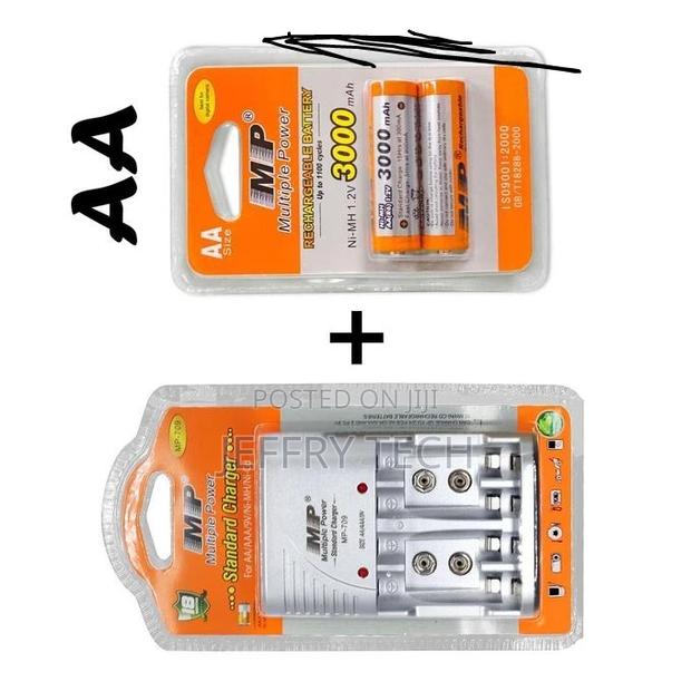 Multiple Power 2 X AA Rechargeable Batteries,Ni-mh 1.2V + Ch - thumbnail 3