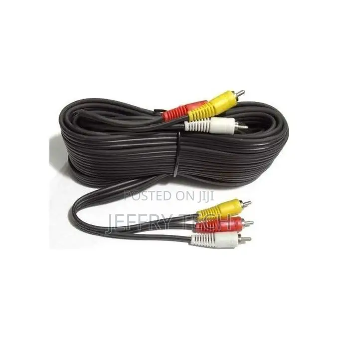 5mtrs Heavy Duty Long AV Audio Video Cable 3RCA