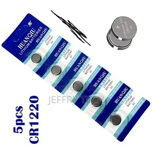 Huanqiu 5pcs/Card 3V CR1220 Coin Battery Lithium DL1220 Butt