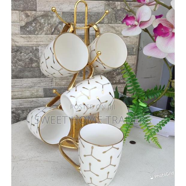 Set Of 6 Golden Cups, Cups