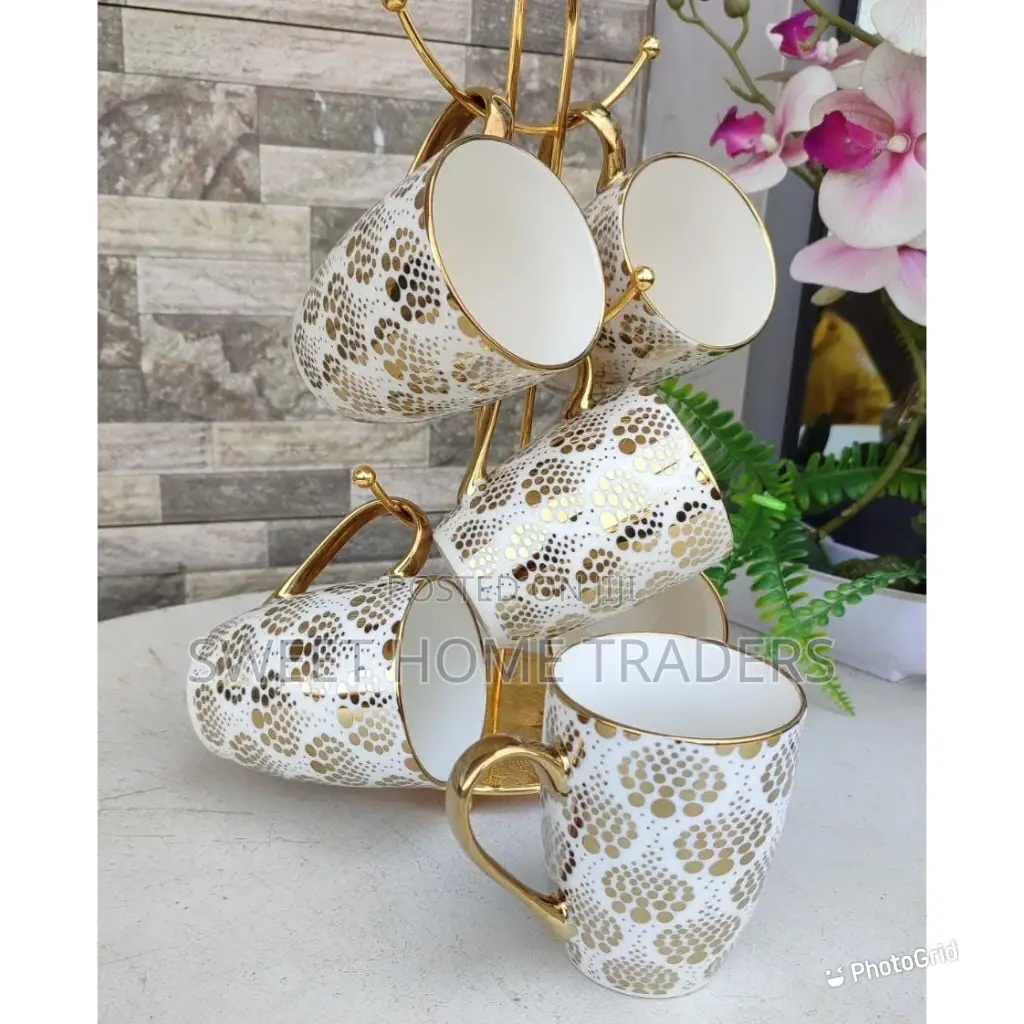 Set of 6 Golden Cups, 6pcs