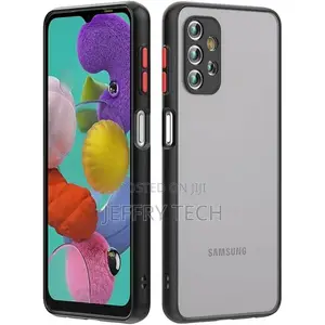 Samsung A32 5G Translucent Hard Matte PC Case Cover (Black)