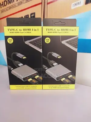 4 in 1 Usb Type C Hub With 2 Hdmi( at 30hz)/Usb3.0 Pd Charge