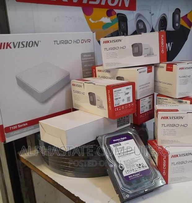 Four Hikvision 4 CCTV Set Camera CCTV Installation Kit 1080/