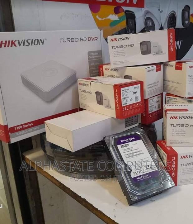 4 Cameras CCTV Hikvision 4 Channel CCTV Complete Package