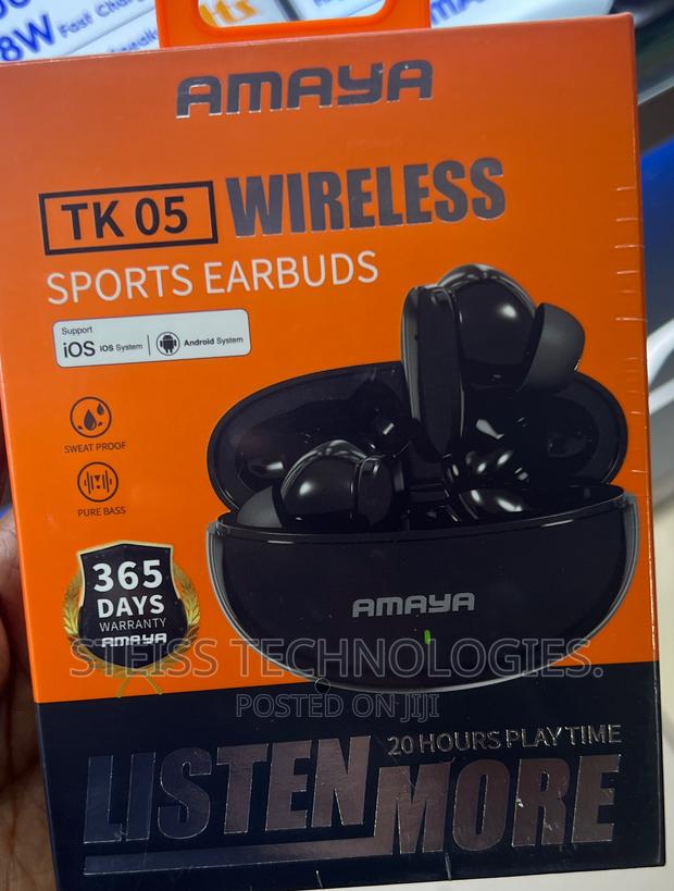 Amaya TK-05 Black Wireless Earbuds - main view