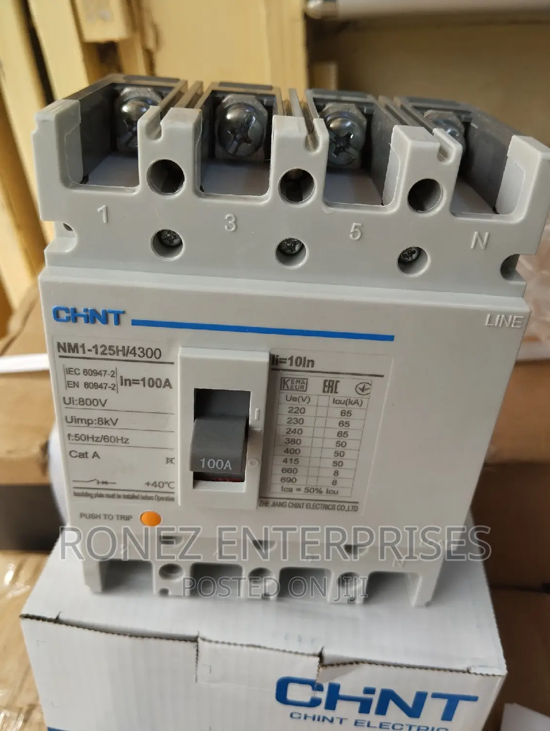McCb Chint 100amps 4 Pole