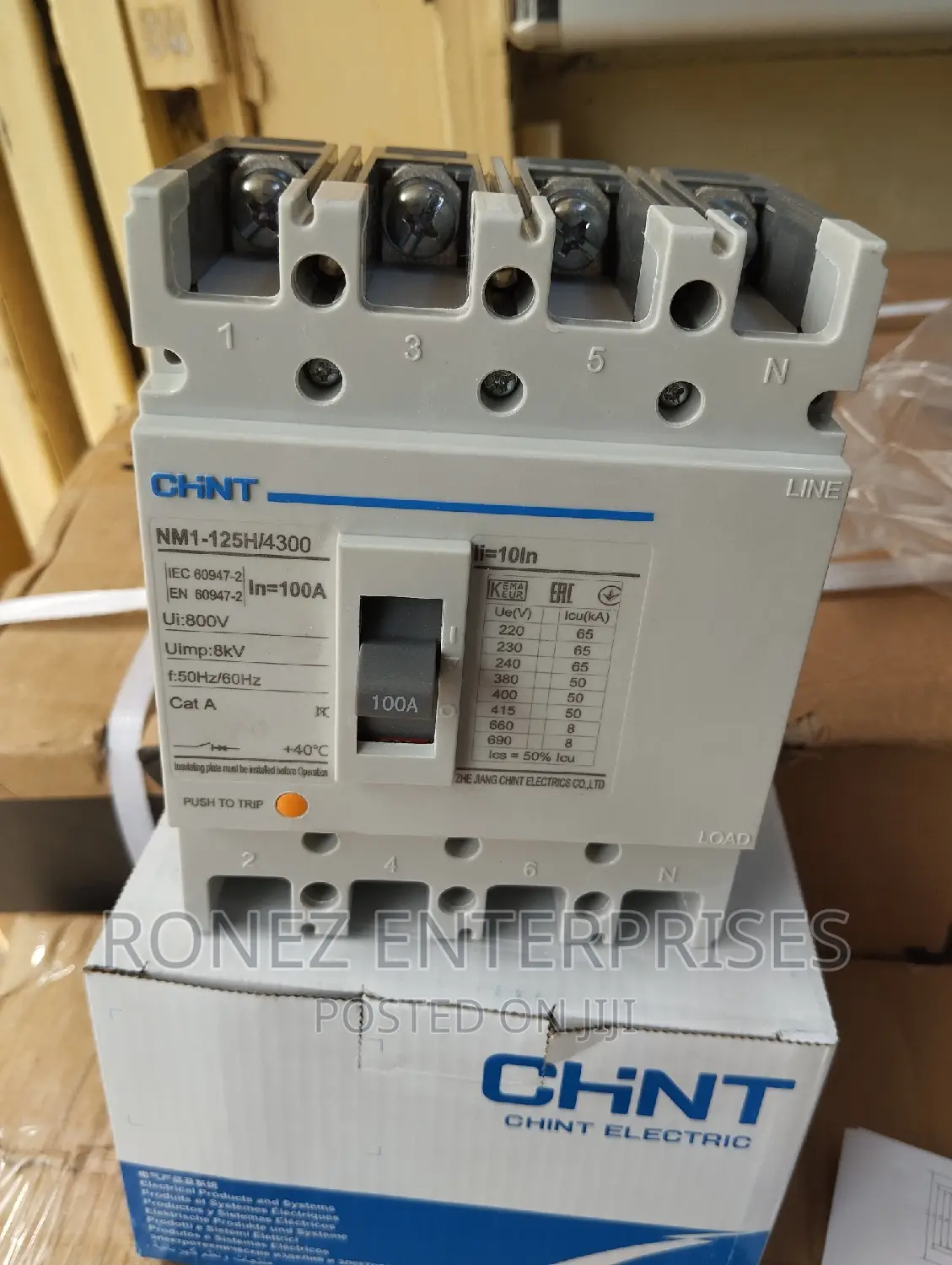 McCb Chint 100amps 4 Pole