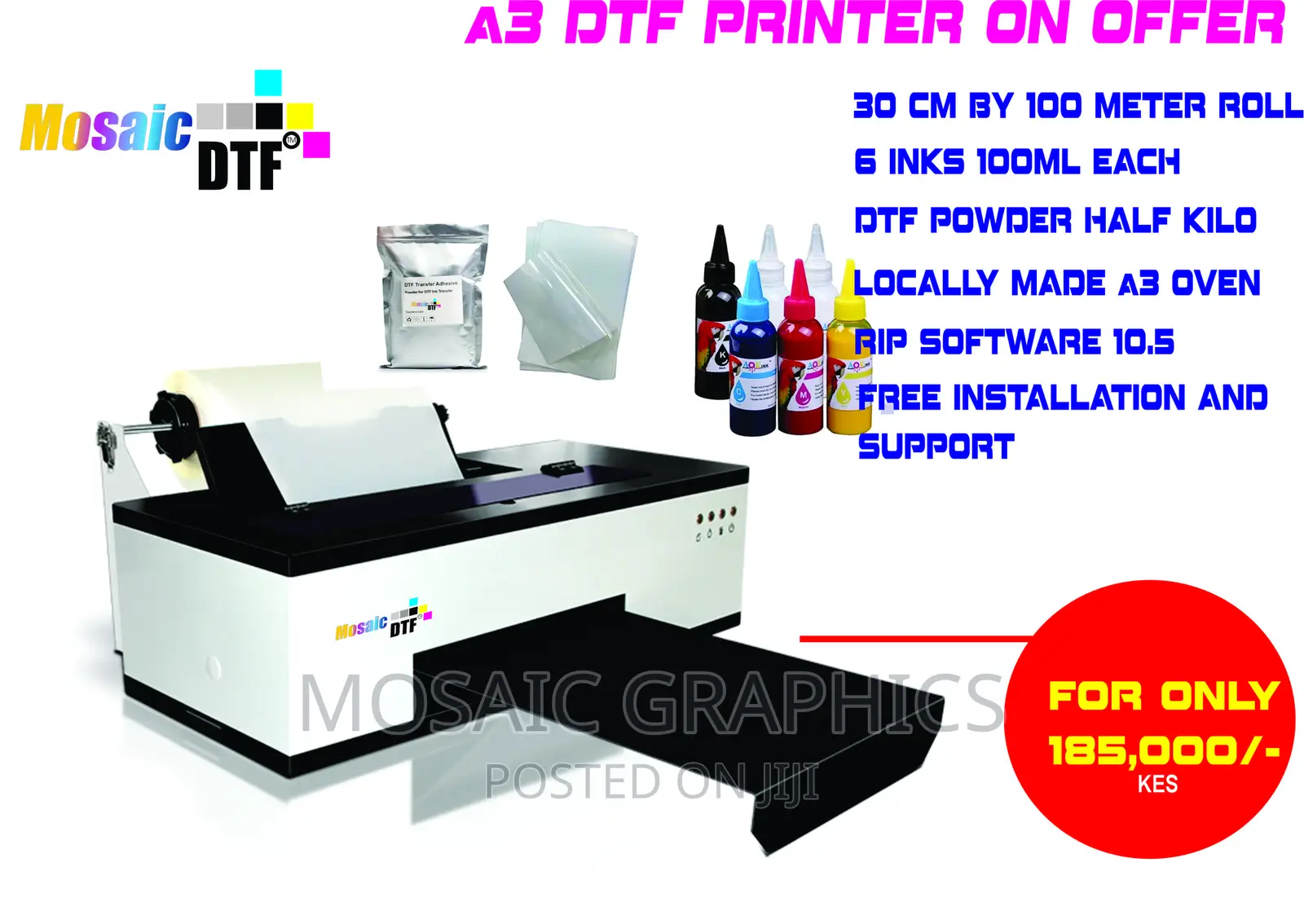 A3 DTF Roll to Roll Printer