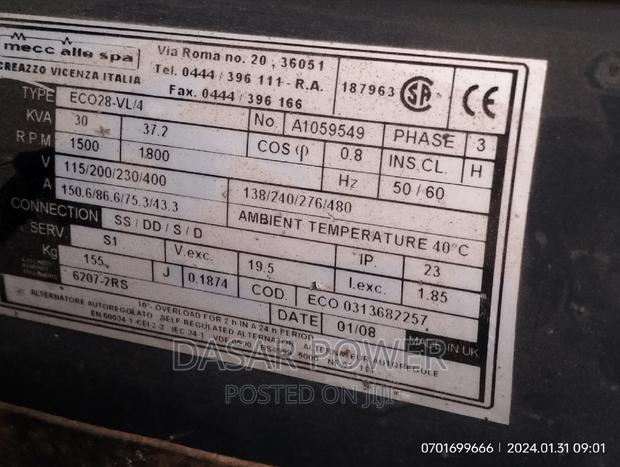 30kva Ex Uk Power Generator, Perkins - thumbnail 4