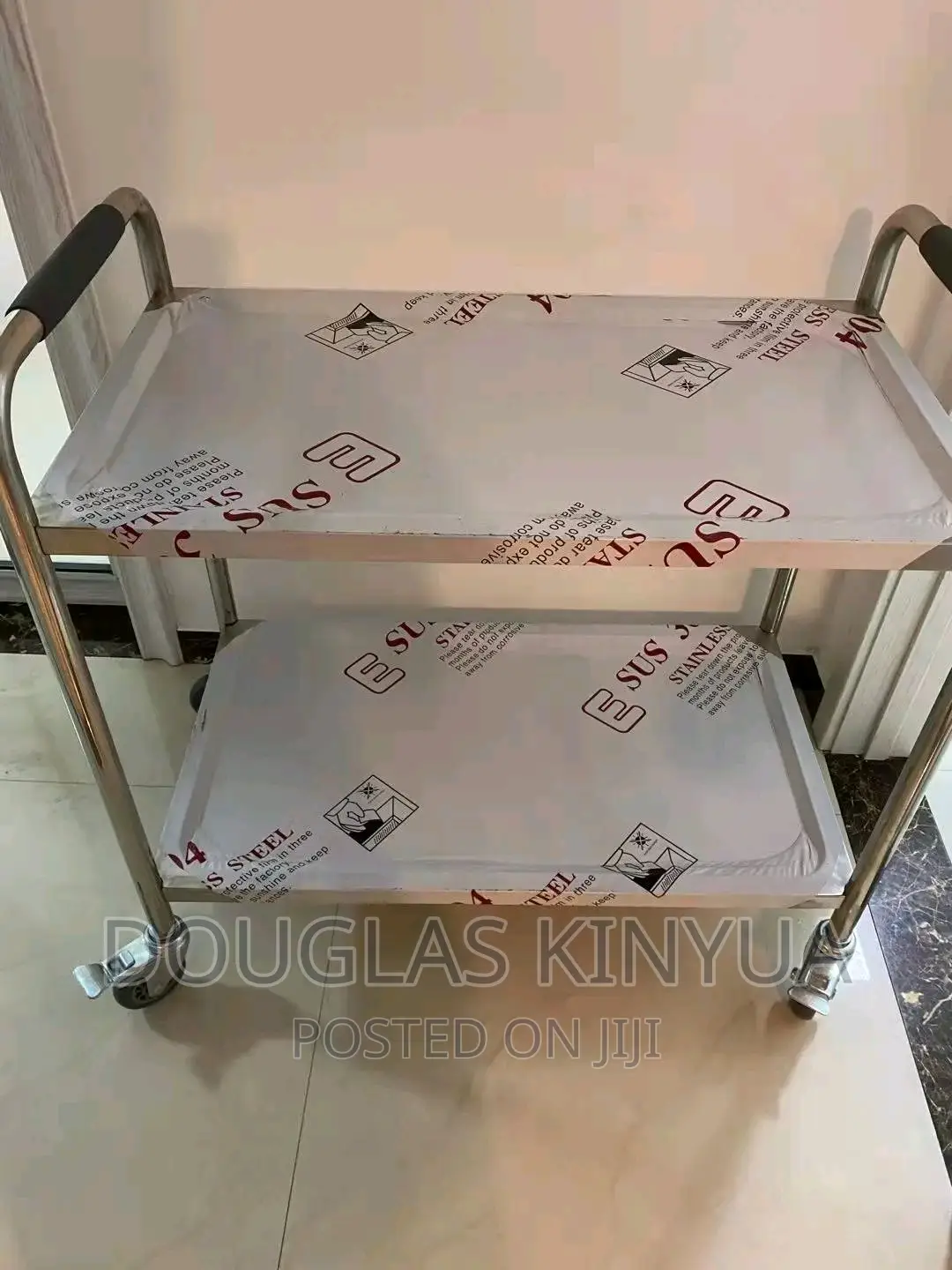 Stainless Steel Hospital Trolley::