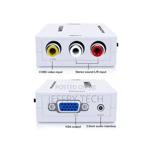 Mini AV2VGA Video Converter Convertor Box AV RCA CVBS To