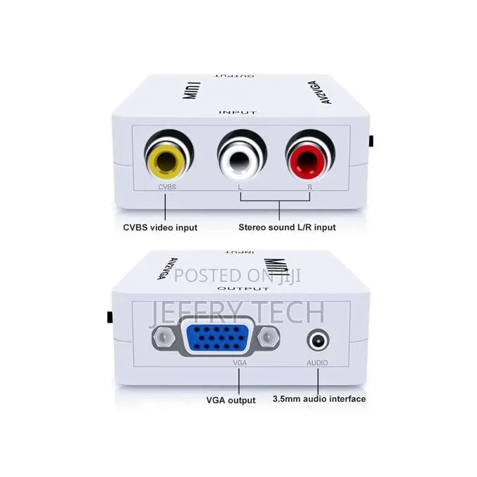Mini AV2VGA Video Converter Convertor Box AV RCA CVBS To