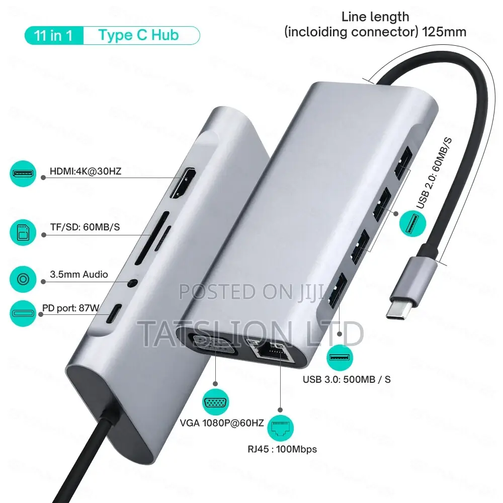 11 in 1 USB C HUB Type C Adapter to Adapter