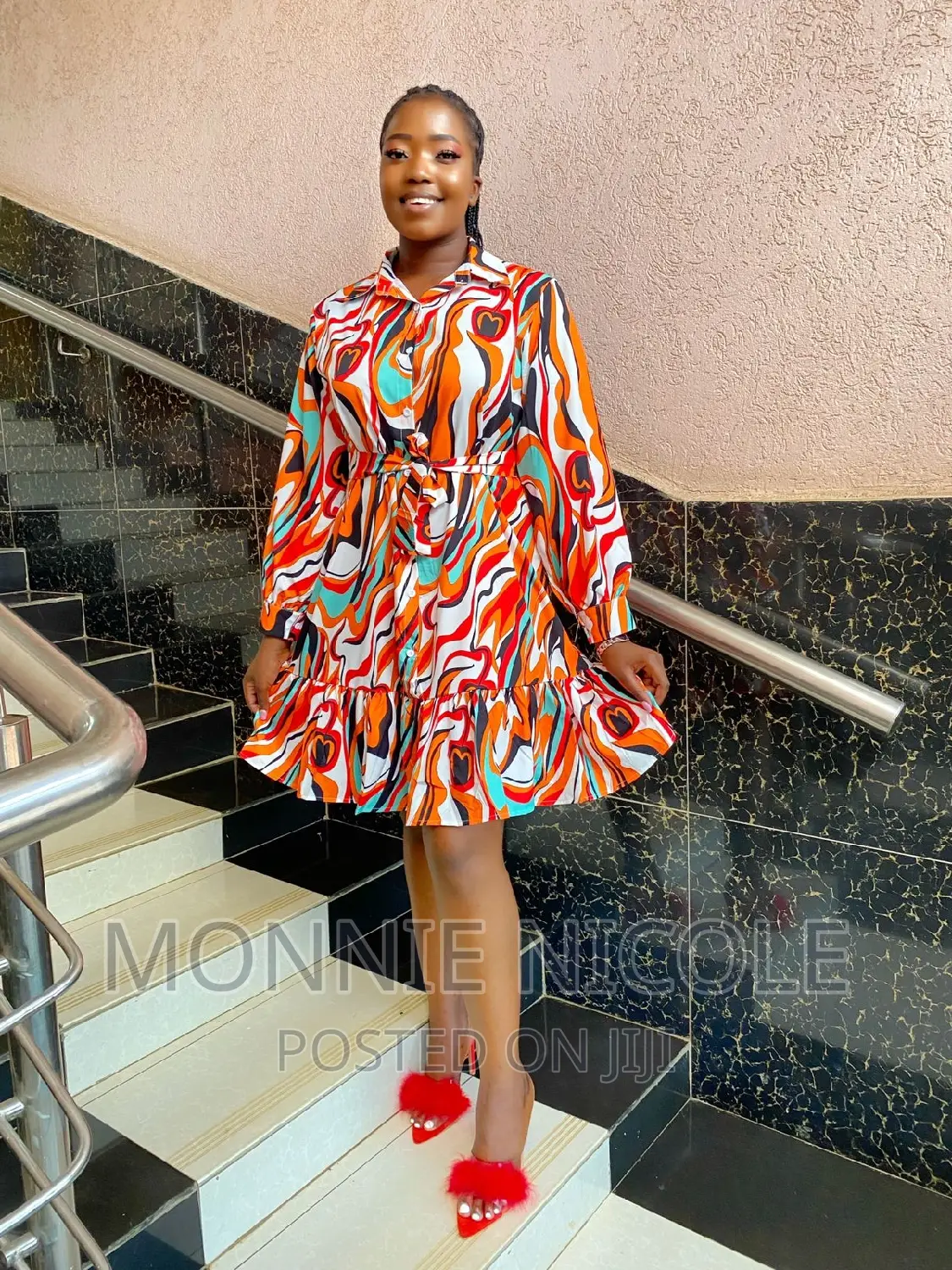 Floral Trendy Shirt Dress
