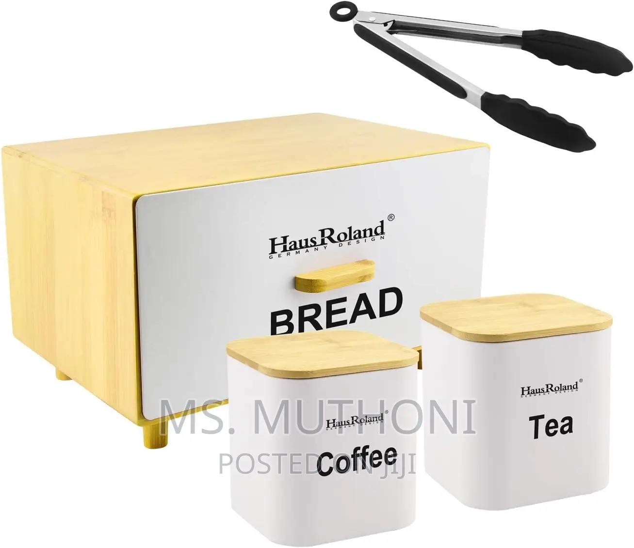 Haus Roland Bamboo 4in1 Bread Bin Set