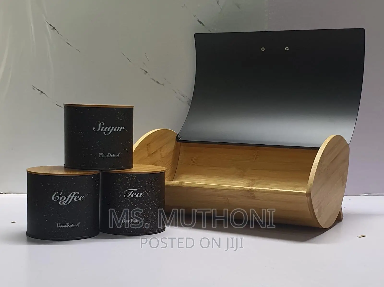 Haus Roland Bamboo 4in1 Bread Bin Set