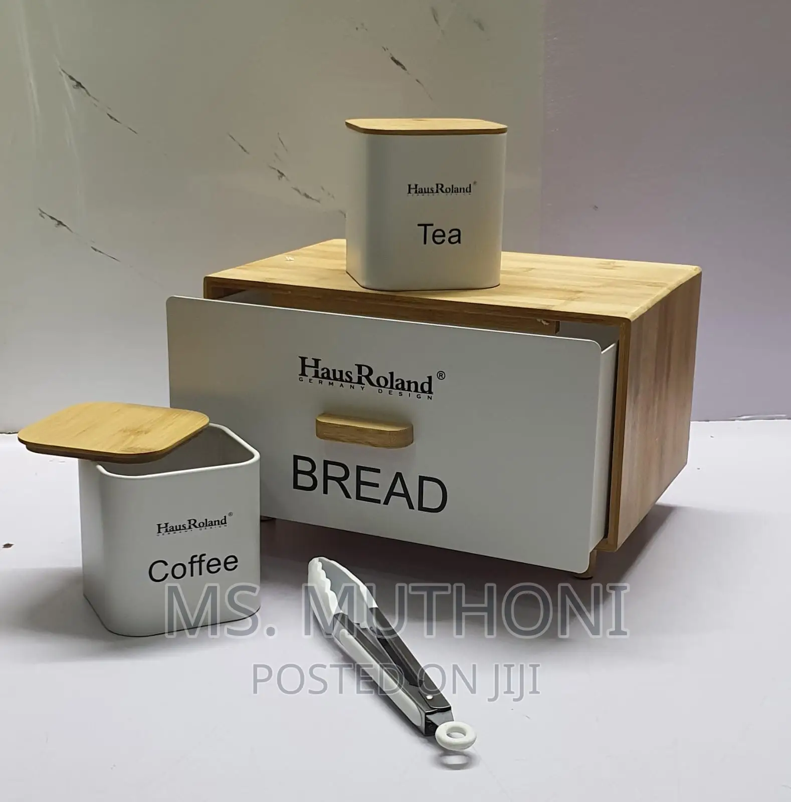 Haus Roland Bamboo 4in1 Bread Bin Set