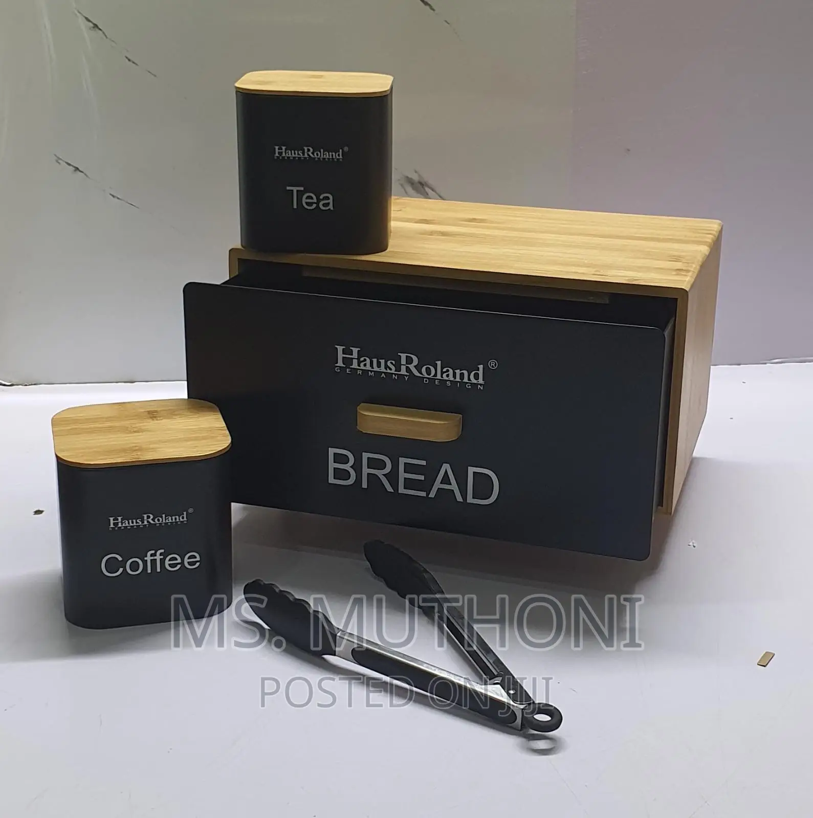 Haus Roland Bamboo 4in1 Bread Bin Set