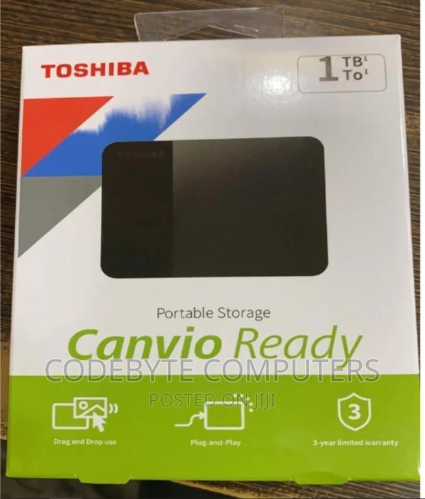 Toshiba Canvio Basics 1tb External Hard Drive Black - main view