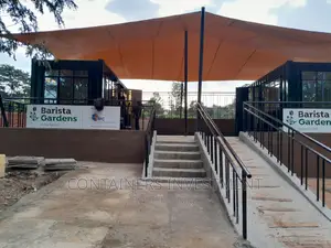 Container Offices Completed- With a Canvas Roof.