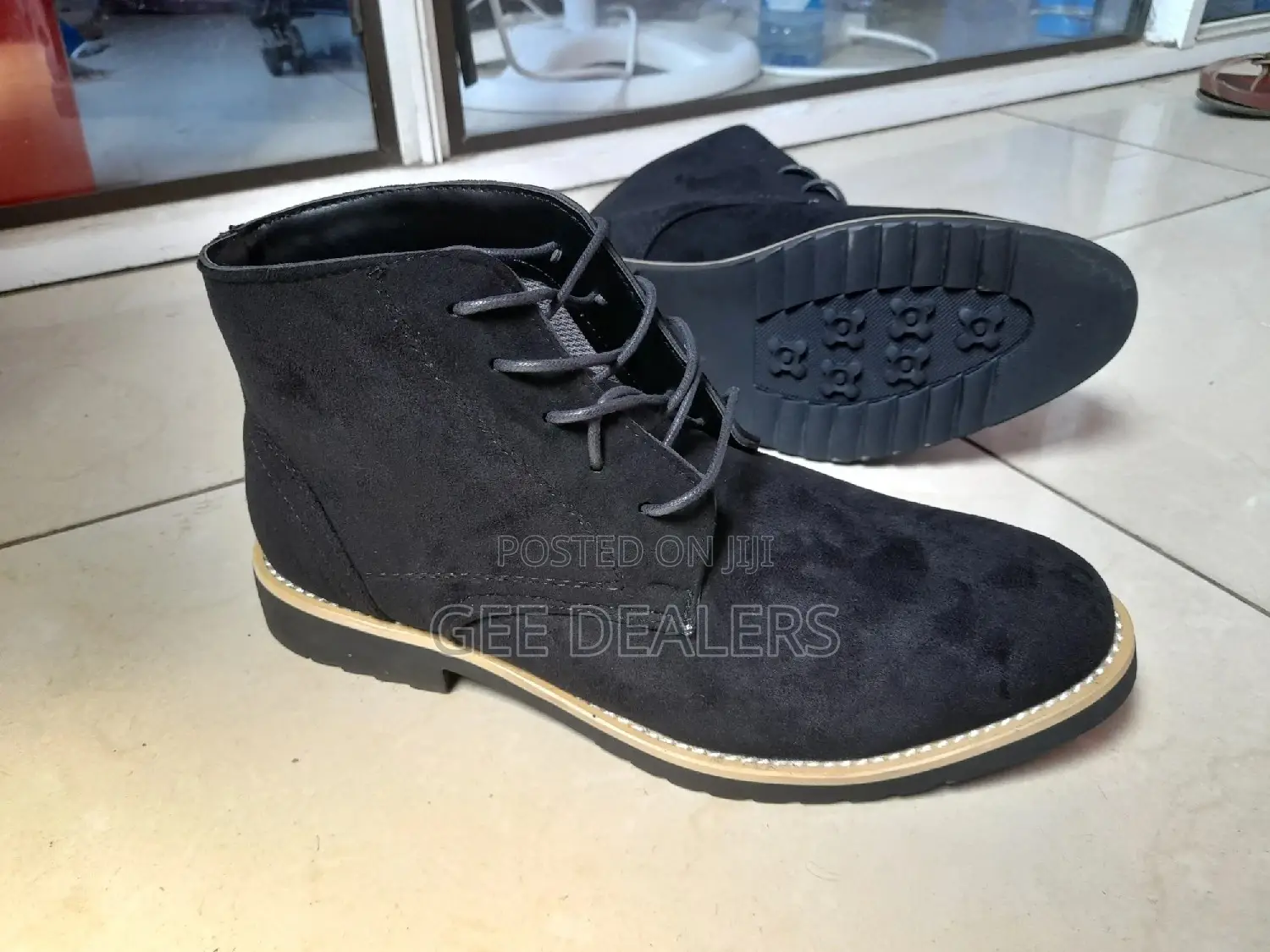 Men Suede Chelsea Boots With Laces