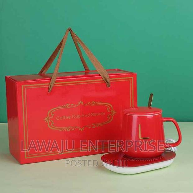 Red Ceramic Mug With Heater Gift Set - main view