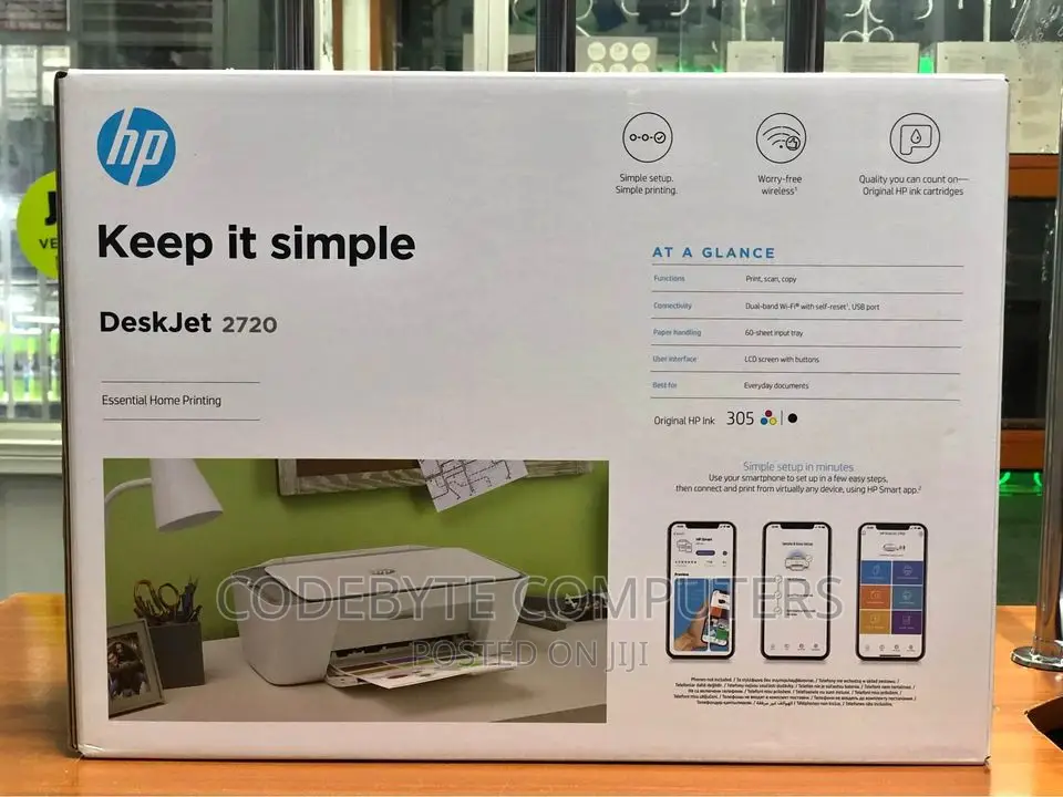 Hp Deskjet 2720 Wireless and Bluetooth 3 in 1 Printer