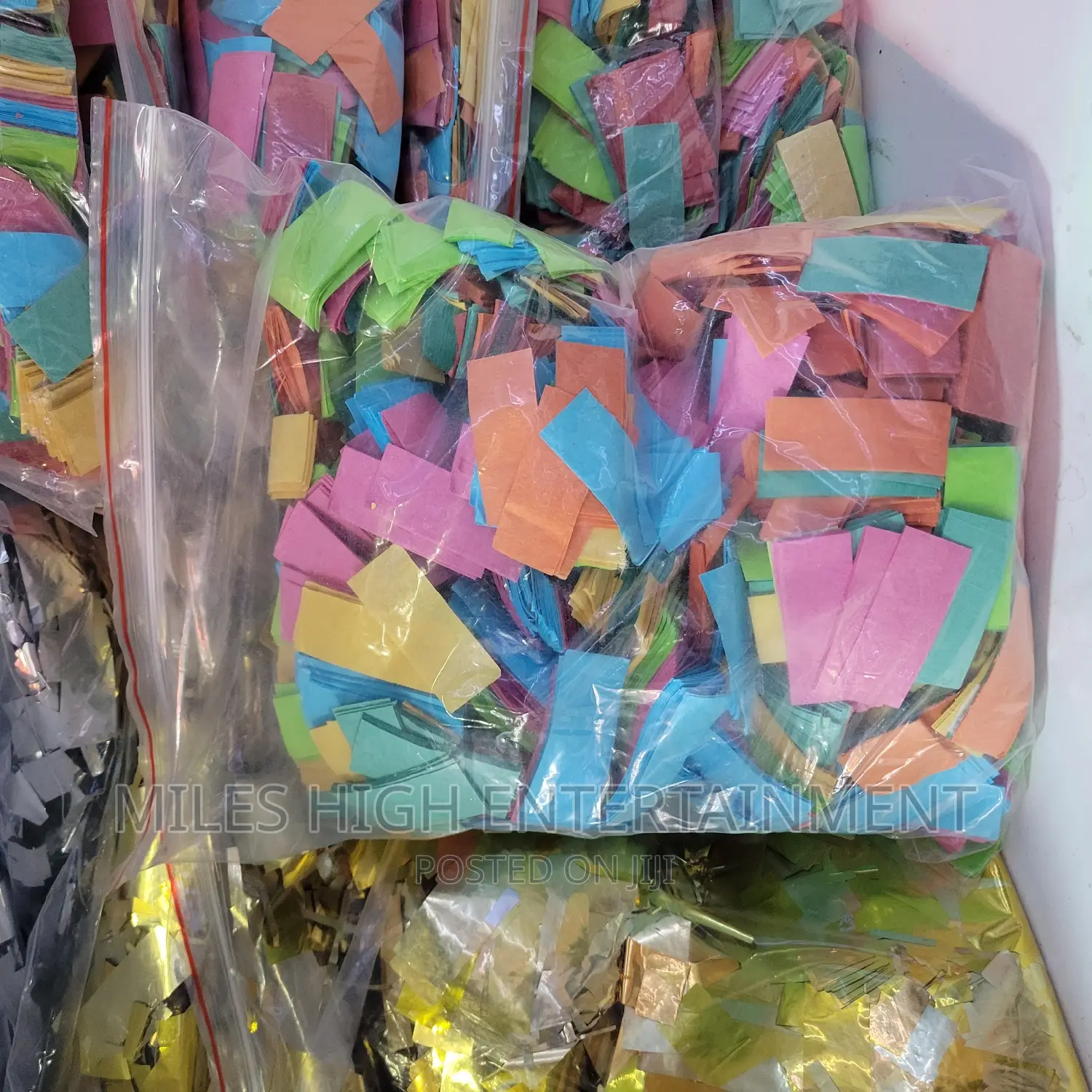 Multicolor Confetti Papers