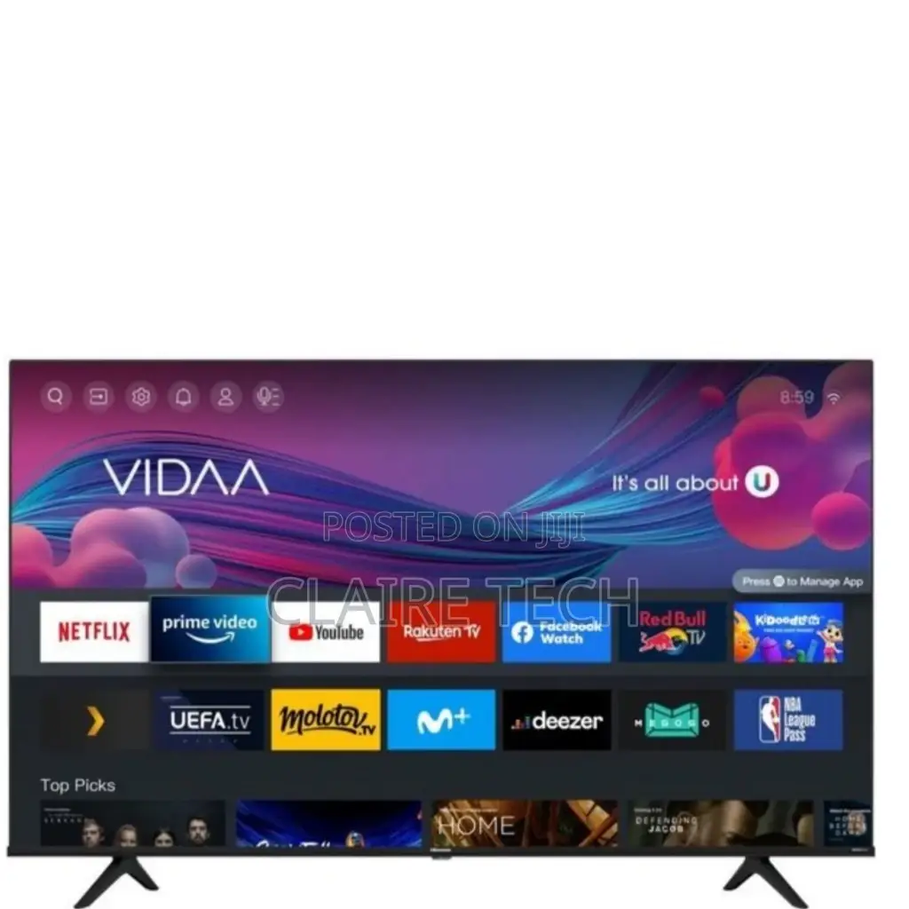 Smart Tv Vision Plus 55" Frameless UHD VIDAA TV